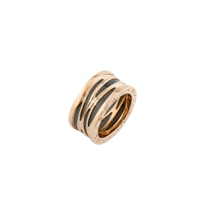 BVLGARI B.ZERO1 DESIGN LEGEND ZAHA HADID FOUR BAND RING 18K ROSE GOLD 